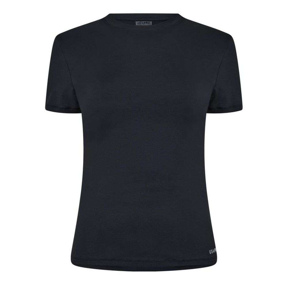 USA Pro Womens/Ladies Essential Slim T-Shirt / Black